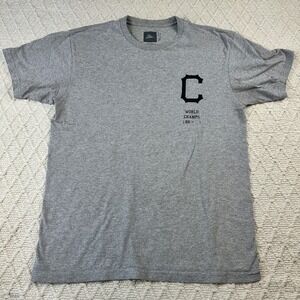 CLSC Gray T-Shirt Mens Medium Cleveland Indians World Champs 1989